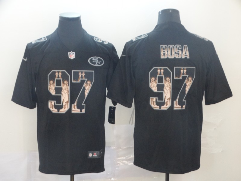 Men's San Francisco 49ers #97 Nick Bosa Black Team Jersey